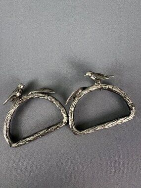 Lenox Chirp Metal Bird Napkin Rings Set of 2 + 2 Incomplete Extras